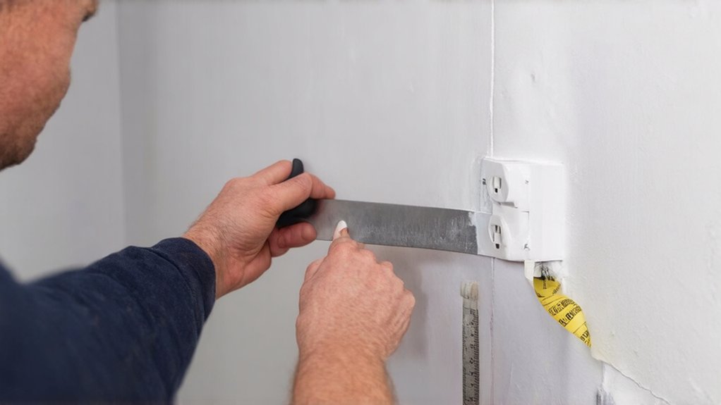 cutting fitting drywall around outlets switches