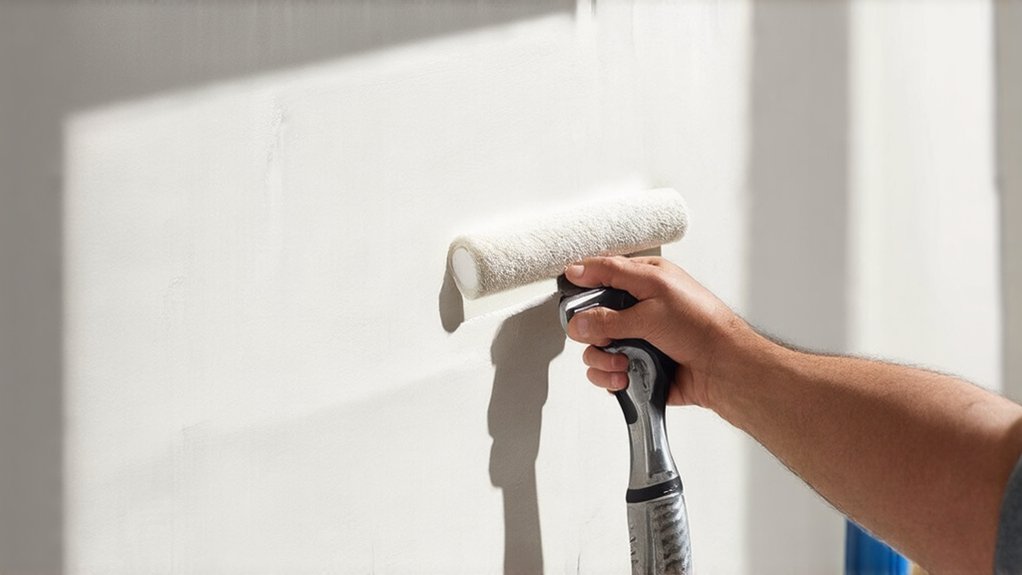 evenly apply fresh drywall paint