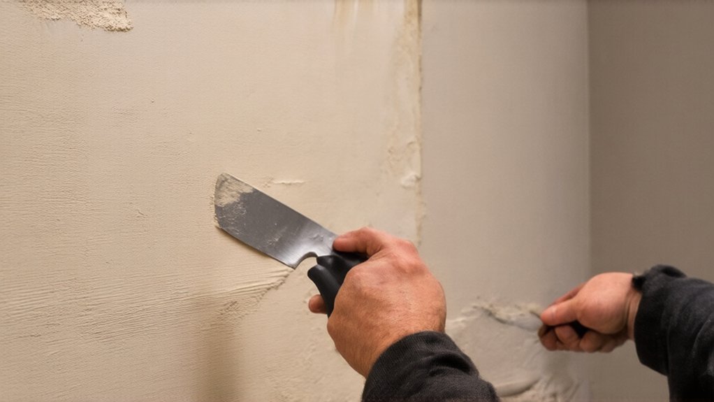 smooth drywall finish with joint compound