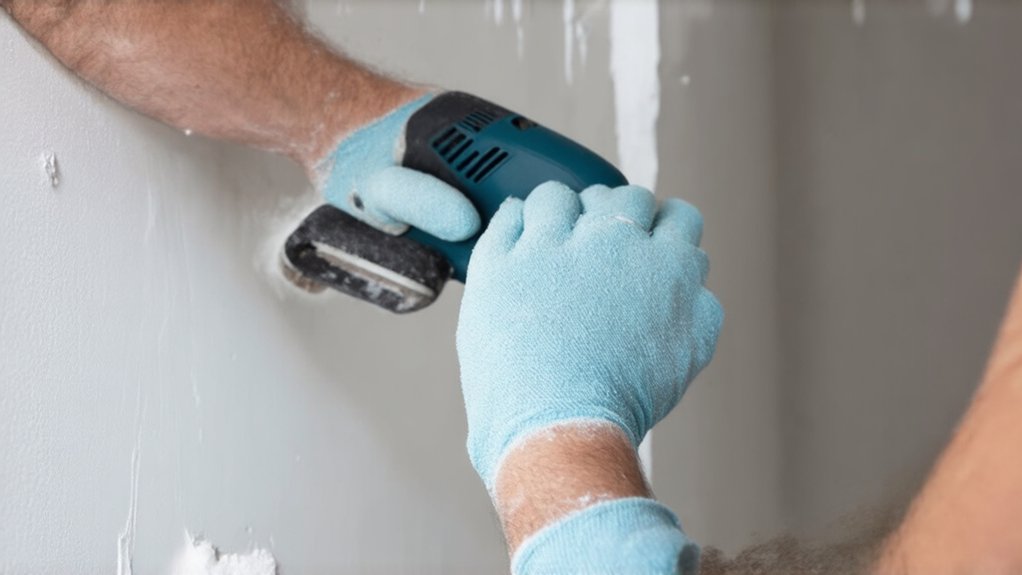 smooth flawless drywall joint sanding
